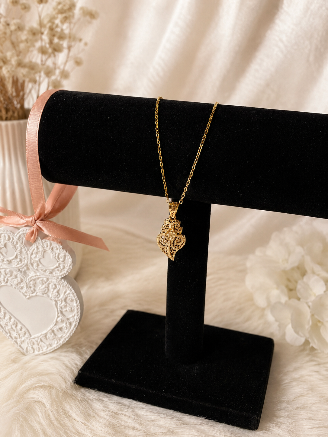Collier cœur de Viana doré