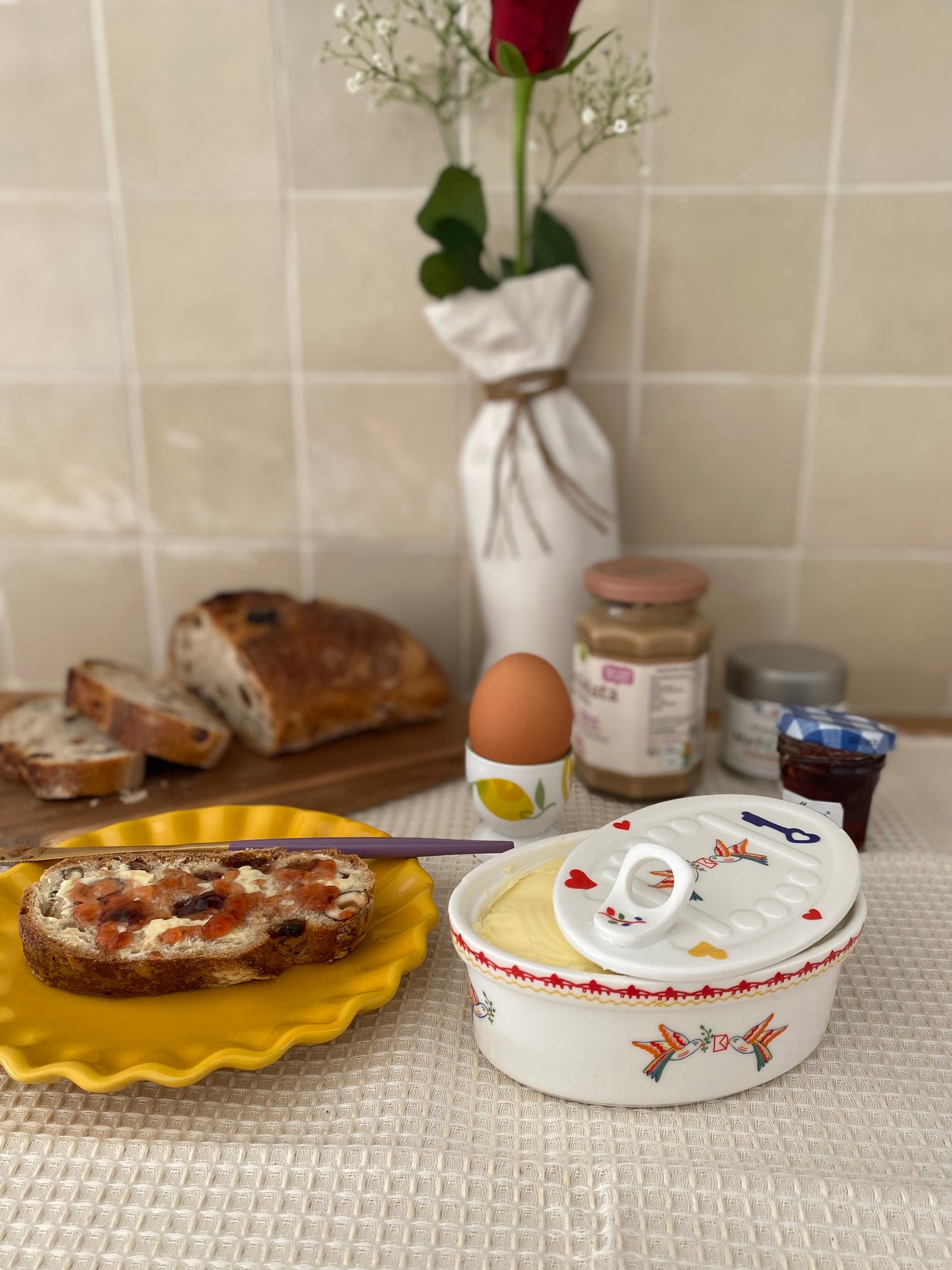 Beurrier en céramique