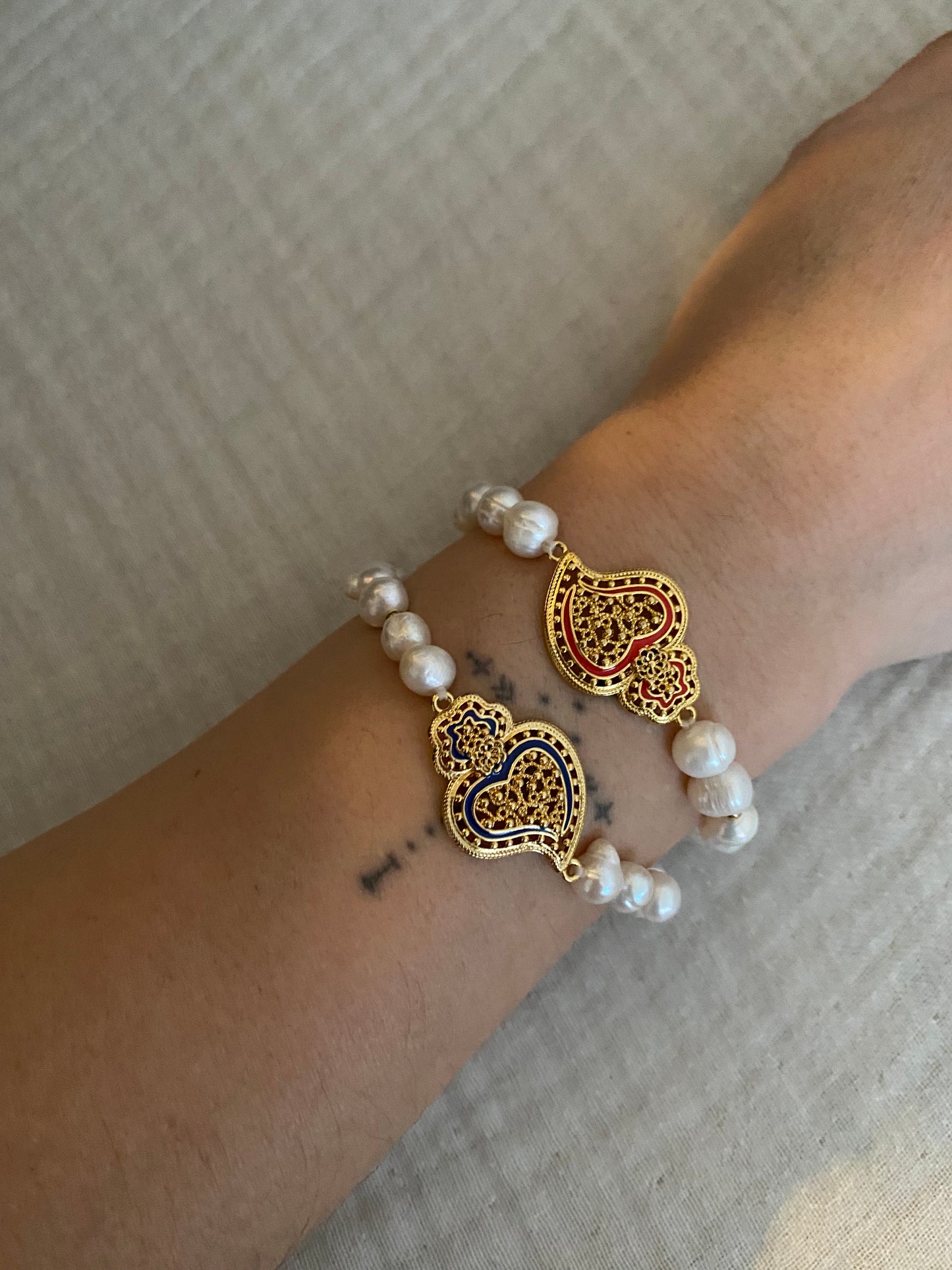 Bracelet en perles & Cœur de Viana