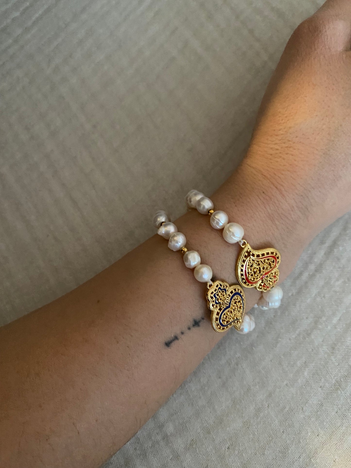 Bracelet en perles & Cœur de Viana